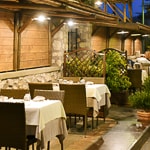 The dining room of Capri's Lo Sfizio Restaurant 